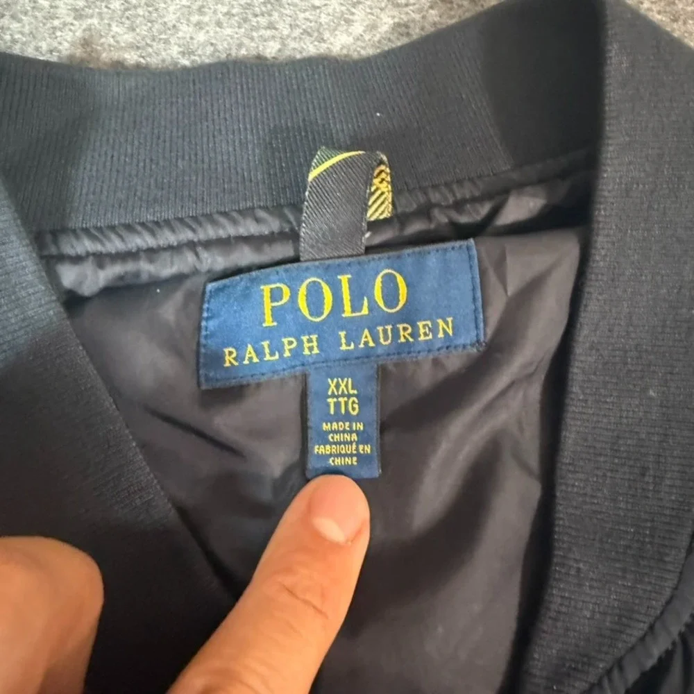 Polo Ralph‎ Lauren Men's Navy Bi Swing Bomber Jacket Lightweight Full Zip Sz XXL
